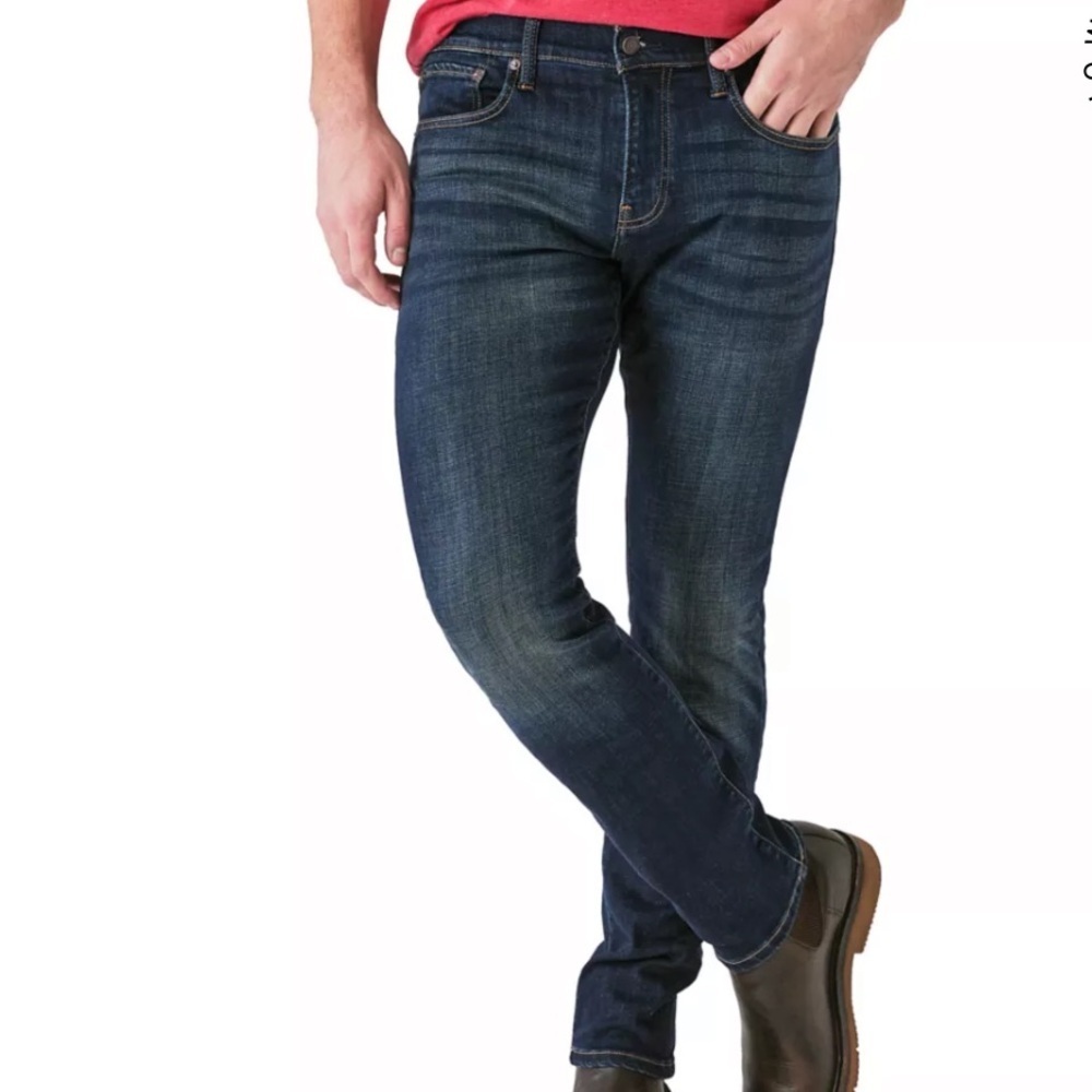Lucky Brand 410 Athletic Slim Indigo Denim Pants Zipper 36 x 30 Blue Jeans